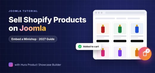Sell Shopify products on Joomla with a Hura minishop